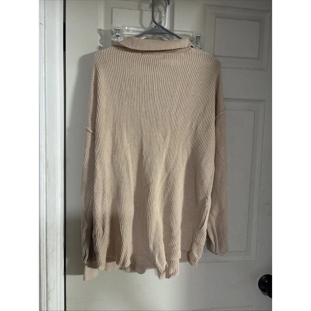 Free People FP Beach Picnic Sweater Romper Small Beige